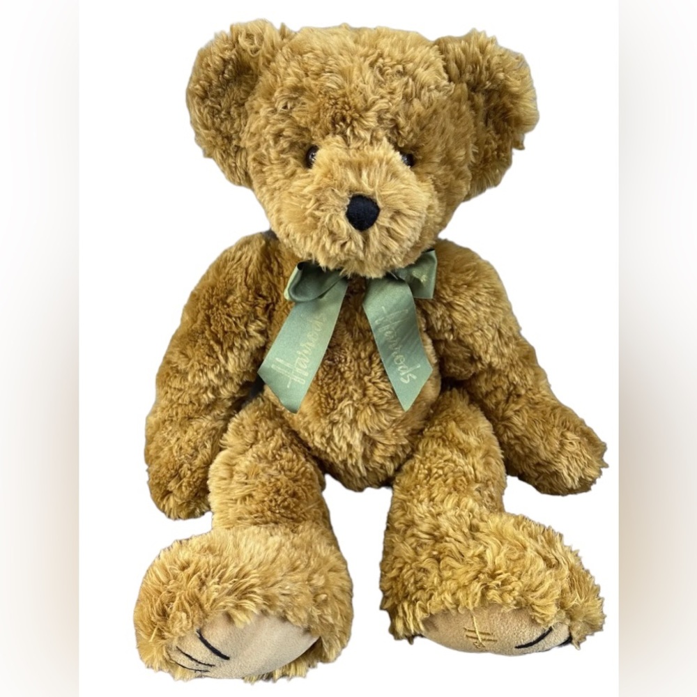 Harrods Vintage Teddy Bear Large Jointed 20 Inch Stuffed Plush Animal